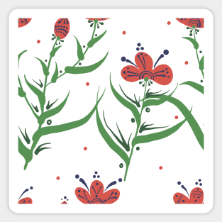 Elegance Seamless pattern with flowers Sticker